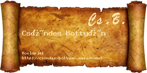 Csöndes Bottyán névjegykártya